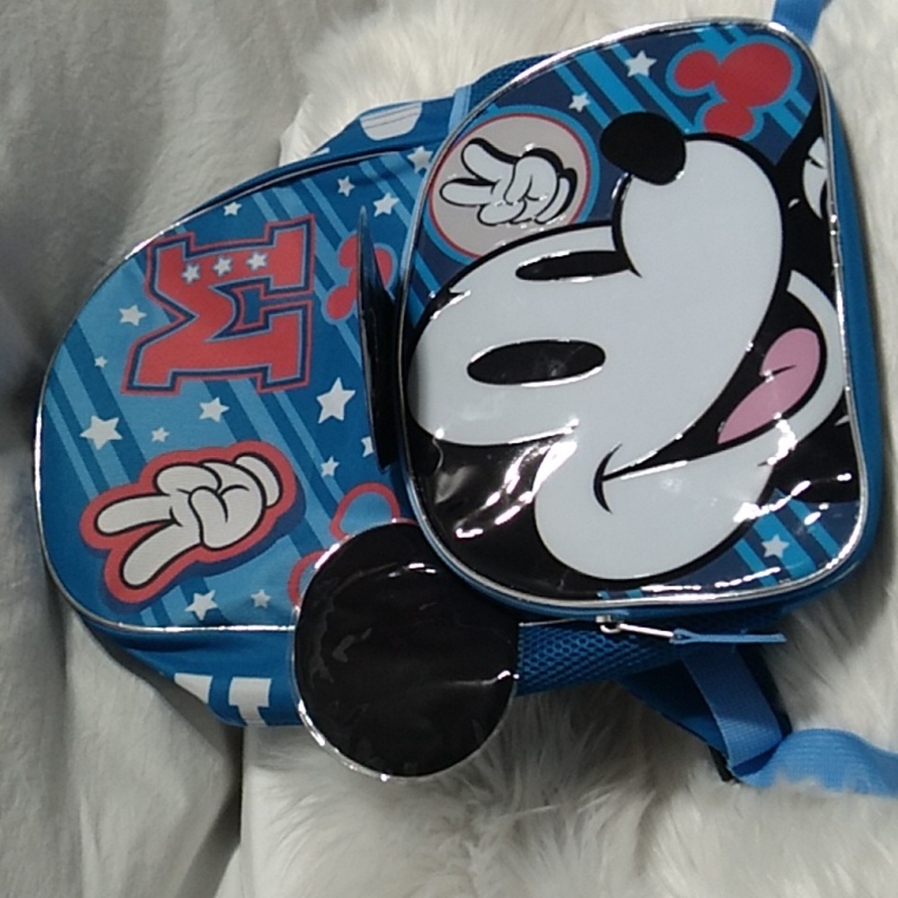 (#47) FLASH SALE! NWT Mickey Backpack W Padded Laptop Sleeve Water Resistant - Picture 3 of 12